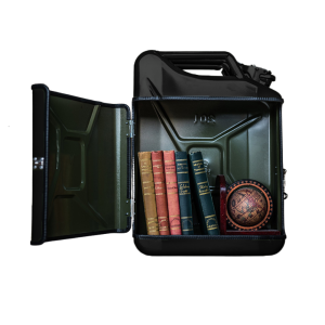 Zwarte jerrycan kast