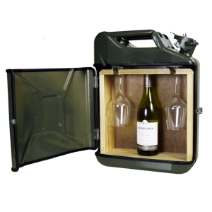 Jerrycan Wijn Bar - Groen - Incl. 2 Wijnglazen