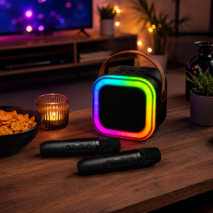 Karaoke Box - Inclusief Draadloze Microfoons