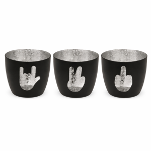 Waxinelichthouder Handgebaren - Set van 3