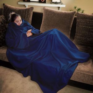 Plaid Met Mouwen, Blauw