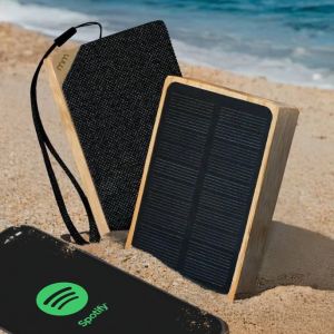 Solar Bamboo Mini Speaker – Compact, Duurzaam, Bluetooth, 3W