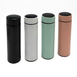 Thermosfles met graden display - blauw, roze, zwart en wit
