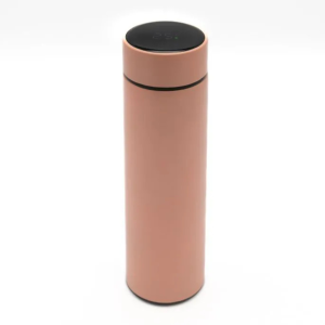 Thermosfles met Thermometer roze