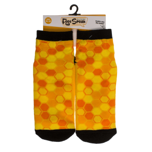 Bee Happy Sokken - Maat 36-40 - Geel/Zwart - Bijen design