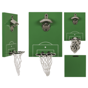 Voetbal Bieropener – Metaal – 20x15 cm – Met Doelnet