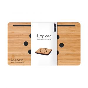 Laptop Stand Lapzer Mini - Bamboe - Ook Geschikt voor Tablet - Ventilatiegaten - 25 x 35cm - Lapzer Mini Schoottafel