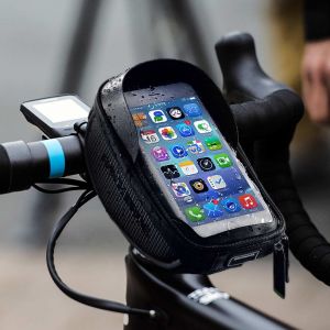 Telefoonhouder Fiets - Geschikt voor elke Telefoon - Spatwaterdicht - Eenvoudig te Bevestigen - Opbergvakje voor Fiets