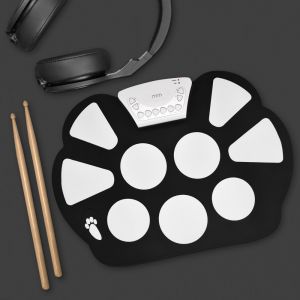 Oprolbaar Drumstel - Elektrische Drumpads - 9 Triggerpads - Opname Functie - Complete Set - Professioneel Drumstel gemaakt van Siliconen - Roll Up Drumkit