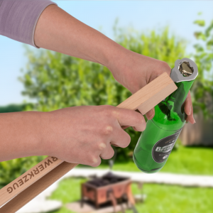 Houten Barbecue Tang met opener - ideaal voor de zomer
