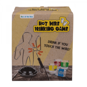 Drankspel 'Hot wire' - Drankspel voor 2 of meer - Inclusief 4 shotglazen - 19 x 10 x 23 cm - Leuk drankspel - Shotjes spel