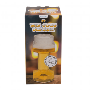 Bierglas Dumbbell - 700 ml - Creatief en Functioneel - 22 cm Hoog - Originele bierpul - Perfect bier accessoire