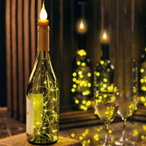 Wijnfles led verlichting – Bottle cap light Kaars