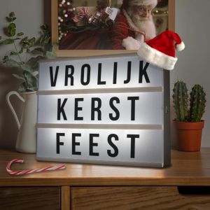 Cinema LightBox - A4 - Letterbord met Licht - Incl. 84 Letters en Symbolen - Letterbak