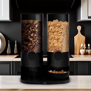 Cereal Dispenser - Makkelijk je schaal vullen - Zwart - 27,5 x 16 x 38,5 - Keuken accessoire - Cornflakes dispenser 