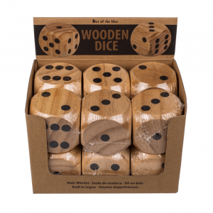 Houten dobbelsteen - 6 x 6 cm - Grote dobbelsteen - Dobbelsteen kinderen