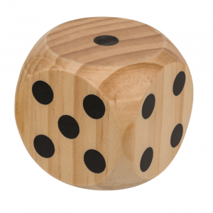 Houten dobbelsteen - 6 x 6 cm - Hout - Kleine dobbelsteen - Dobbelsteen kinderen