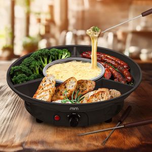 Elektrische fondueset met vorken voor heerlijke diners