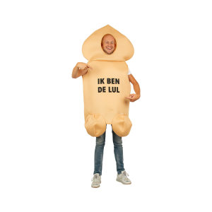 Penis kostuum unisex one size - Penis pak 'Ik ben de lul'