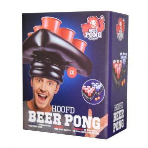 Beer Pong Hat - Mobiel spelplezier - Verstelbaar & Rood - Feesthoed - Draagbare beer pong hoeden voor feestjes en partijen