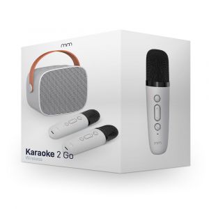 Karaoke 2 Go - Zing overal waar je wilt - Incl. 2 draadloze microfoons - 8,5 x 7,5 x 6,5 cm - Speaker - Karaoke machine 