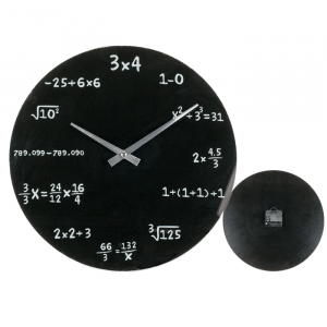 Wandklok met rekensommen - 35 cm - Aparte wandklok - Bijzondere wandklok