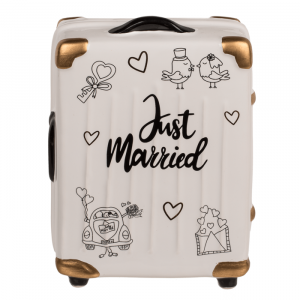 Spaarpot koffer 'Just Married'