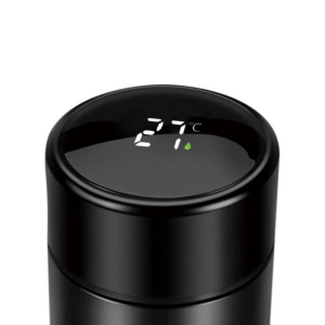 Zwarte Thermosfles met Graden Display