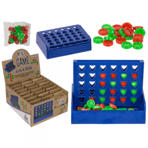 Mini 4 op een rij - Makkelijk mee te nemen - 6 x 10 cm - Gezelschapsspel - vier op 'n rij