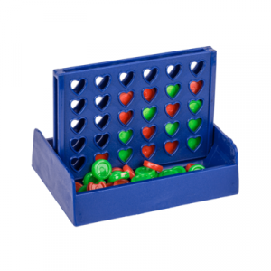 Mini 4 op een rij - Makkelijk mee te nemen - 6 x 10 cm - Gezelschapsspel - vier op 'n rij