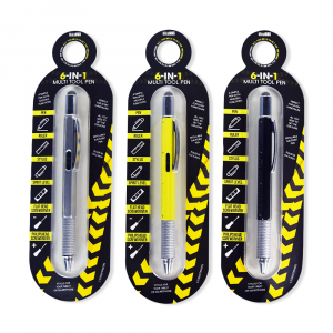 6-in-1 Multitool Pen - Liniaal - Waterpas - Kruiskop en Plattekop Schroevendraaier - Gereedschapspen - Handy Pen