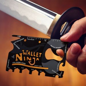 Ninja Wallet Multitool Creditcard - Bruikbaar voor 18 Verschillende Tools - Past in je Portemonnee - Multitool Kaart