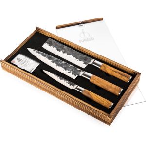 Olive Forged 3 delige messenset