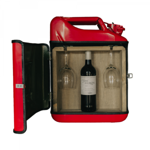 Jerrycan 20L wijnbar groen, rood en zwart - wijn pakket cadeau - excl. drank