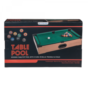 Mini pooltafel - Tafelmodel - 52 x 31 x 10 cm - Pooltafel klein - Houten pooltafel