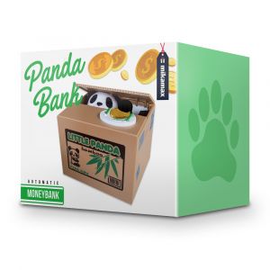 Panda Bank - Stelende Panda - Stimulans om te Sparen - 10 x 11,5 x 12 cm - Panda Spaarpot