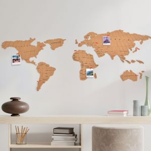Wereldkaart prikbord - puzzel