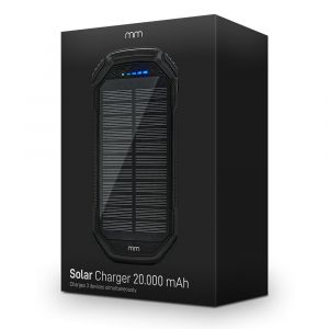 Powerbank solar 20.000 MAH - Maakt gebruik van zonne-energie - Beste solar powerbank - Powerbank op zonne energie - Draadloos opladen / IQ opladen 
