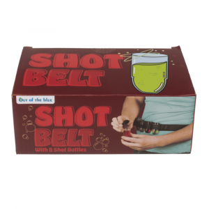 Shotjes Belt - Ruimte voor 8 Shotglazen - Inclusief Shotglazen - 120 cm - Verstelbaar - Feest accessoire - Shotjes riem