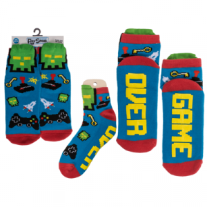 sokken blauw game over warm