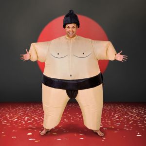 Sumo Wrestler Pak - Elektrische Opblaasbaar Pak - Voor Volwassenen Vanaf 14 Jaar - Carnaval kostuum -  Sumo Worstelpak 