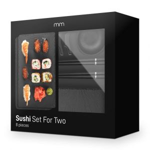 Sushi set - Voor 2 personen - Incl. stokjes & borden - Geniet van authentieke sushi-ervaring - Zwart - Sushi accessoires - Sushi servies