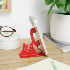 Telefoon Houder - Retro Telefoon Design Rood 