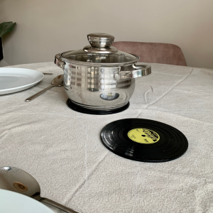 Trivet Vinyl silicone - Lp plaat - Onderzetters - Siliconen onderzetters - op de eettafel
