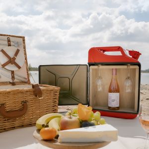 Wijnbar jerrycan Date cadeau | perfect cadeau voor een picknick | huwelijkscadeau | Wijn naar keuze 