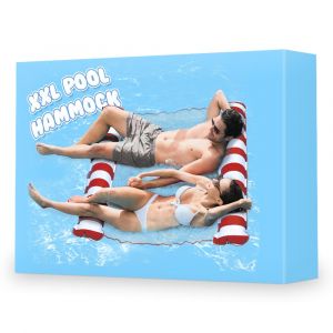 Waterhangmat XXL - Geschikt voor 2 Personen - Opblaasbaar - Groot Luchtbed 138 x 130cm - Waterhammock