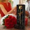 Gouden Roos - Gedipt in 24Krt Goud - Luxe Cadeauverpakking - Echtheidscertificaat - Golden Rose 