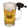 Bierglas met Bel - 500 ml Inhoud - Stijlvol Bieraccessoire - Perfect voor Feesten en Gelegenheden - Transparant Glas - Bierglas met Bel voor Extra Plezier en Vermaak