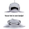 Haai Hondenmand - Kattenmand - 2 in 1 - Mand of Bed - 42 x 42 x 36 Cm - Extra Zacht - Design Dierenmand