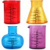 Chemical Shot Glasses - Duurzaam & Uniek Design - Set van 4, Transparant - Party Shotglazen - Wetenschap Thema Feestartikelen